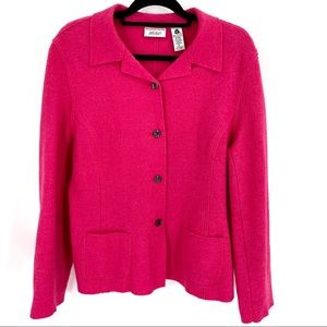 Lord & Taylor Lightweight Wool Blazer Pink Size 12